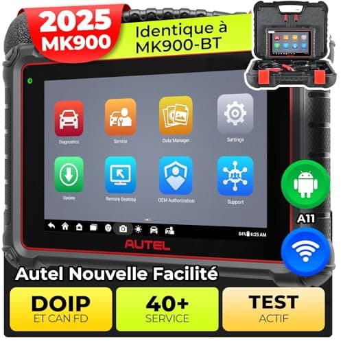 Autel MaxiCOM MK900 Scanner: 2024 Nouvelle Ver. de MX808S, MK808BT Pro w/ 40+ Services, 3000+ Tests Actifs, Diagnostic Tous Tystèmes, FCA Autoauth & SGW, No-IP Limité Ver. de MaxiCheck MX808S, MX900
