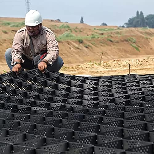 Stabilisateur Gravier Gazon Dalle Stabilisatrice Travaux de terrassement, fondations, dalles de pavage, véritables géogrilles stabilisatrices de pavage - Tampon en maille de contrôle de la boue en PEH