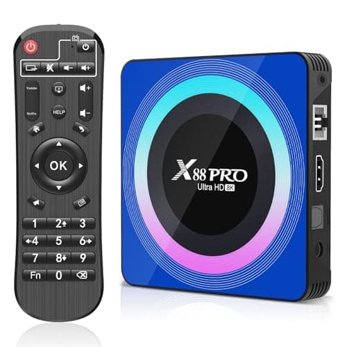 ADDCOLOR Android TV Box, Boitier TV Android 13 avec 2GB RAM 16GB ROM RK3528 Quad-Core 64bit Cortex-A53 Support 2.4/5.0GHz WiFi6 BT5.0 HD 8K 10/100M Ethernet HDMI 2.0