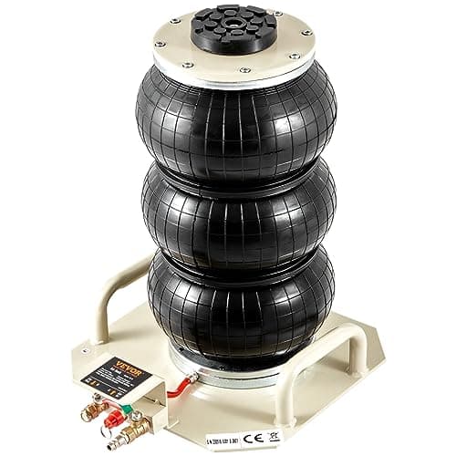 VEVOR Cric Pneumatique 3 T 140-450 mm Cric de Levage Pneumatique 0,8-1,0 MPa Gonflable 3 Coussins d’Air Portable Levage Rapide en 5 Secondes pour Réparation Entretien Voiture SUV Atelier Garage