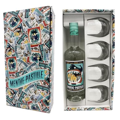 Coffret Menthe Pastille Giffard - 1 bouteille 70cl + 4 verres