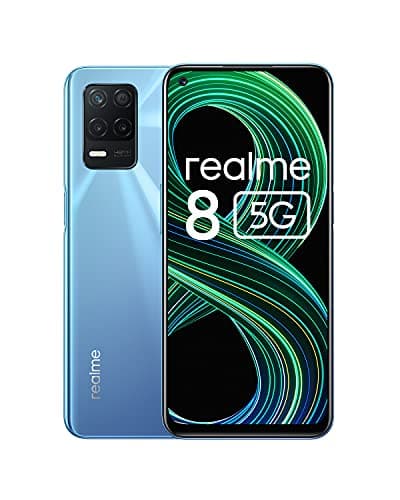 realme 8 5G Telephone Portable, Smartphone Debloqué et Processeur Dimensity 700 5G, Écran ultra-fluide de 90Hz, Batterie massive de 5000mAh, Appareil photo Nightscape de 48MP, Dual Sim, NFC, 4+64GB