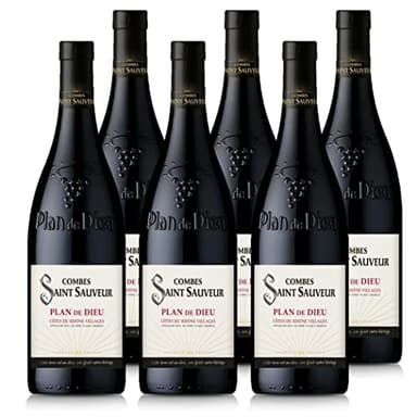 COMBES SAINT SAUVEUR - AOP Côtes du Rhône Village "Plan de Dieu" - Vin Rouge - Lot de 6 bouteilles x 75 cl