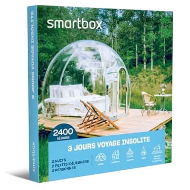 SMARTBOX - Coffret Cadeau Couple - Idée cadeau original pour deux à choisir parmi 1 650 séjours atypiques