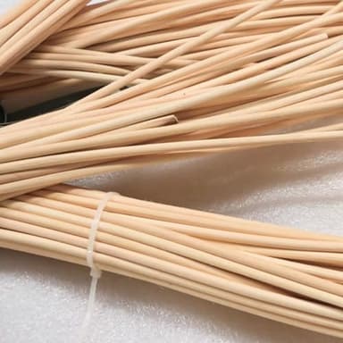 HDMOZUYT 4mm/25m Sangle Rouleau de Cannage pour Chaise Fauteuil, Naturel Ronde Rotin Osier pour Vannerie, Tuyau Rotin à Tresser Tressé Matériel de Réparation en Osier Bambou pour Meubles Bricolage