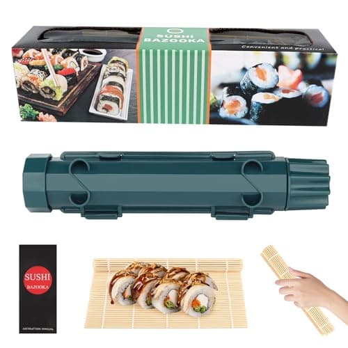 Sushi Kit - Sushi Maker, Kit Sushi Maki Maker Complet, avec Rouleau à Sushi et Tapis en Bambou pour Faire Soi-Même, Idée Cadeau Homme Femme