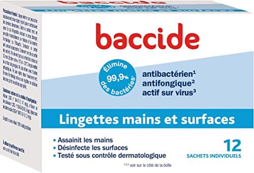 Baccide 12 sachets individuels de lingettes