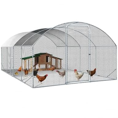 IDMarket - Enclos poulailler dôme 15 m² Parc grillagé 3x5 M avec Porte latérale