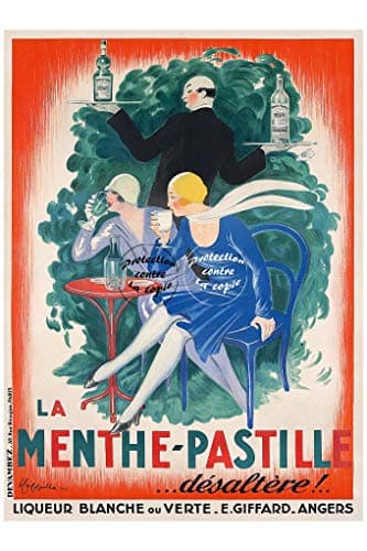 Herbé ™ Pastille Menthe Giffard- Poster/Reproduction HQ 60x80cm d'une Affiche Vintage/Ancienne