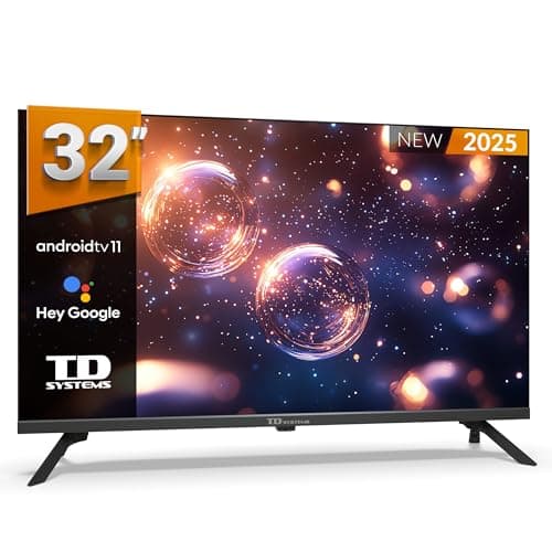 TD Systems - Smart TV 32 Pouces, Hey Google Cast, Télévision TNT HD, Android 11, Modèle 2025, Télévision avec Garantie 2 Ans - PRIME32K20GLE