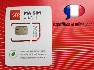 PA83® Carte SIM SFR prépayée sans engagement 10 euros de crédit offert