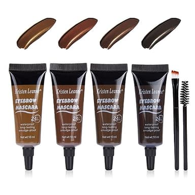 Sourcils Gel, de teinture de sourcils de couleur de sourcil, gel pour les sourcils imperméable teinture, pour les sourcils teint brosse à sourcils, Teinture Sourcils Semi Permanent (04#Grey Black)