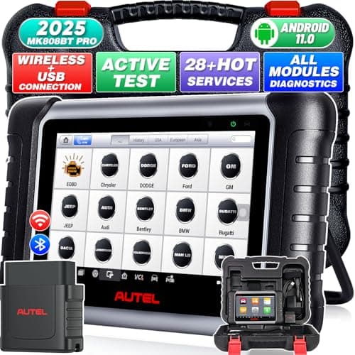 Autel MaxiCOM MK808BT PRO Valise Diagnostic Auto, 2025 Sans Fil Ver. du MK808S/ MK808/ MX808S, Bidirectionnel comme MK900/ MK900BT/ MK808BT, OBD2 Diagnostic Tout Système, 28+ Service, Compatible BT506