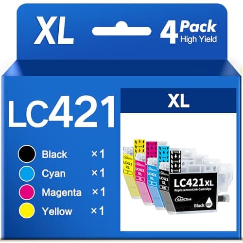 SANCTink LC421 421XL Cartouches d'encre pour Brother LC421 LC421XL VAL Multipack Compatible pour Brother DCP-J1050DW MFC-J1010DW DCP-J1140DW