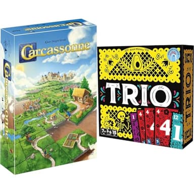 Asmodee Carcassonne - UNbox Now - Jeu de Société Moderne pour Enfants dès 7 Ans - 2 à 5 Joueurs & Cocktail Games - Trio - Jeux de Société - Jeux de Cartes - Made in France - Jeux Famille