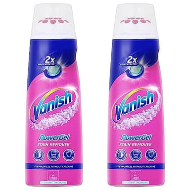 VANISH Lot de 2 détachants pour tissus en gel de prélavage 200 ml