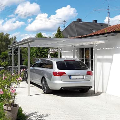 Beckmann Carport 311 x 496 x 218 cm Aluminium Naturel