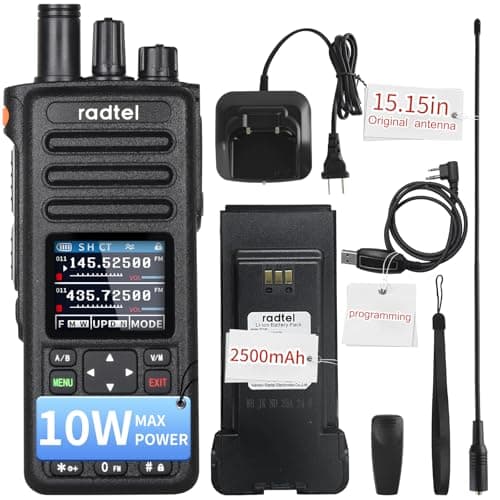 Radtel RT-730 10W Ham Radio Air Band Walkie Talkie, Full Band 199CH HT, Rechargeable Long-Range Handheld Two-Way Radio with USB-C Battery, NOAA, FM, & AM Frequency Capabilities (en Anglais)