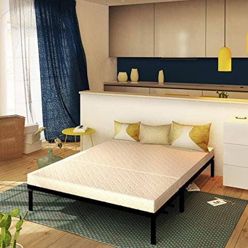 Baldiflex Matelas BZ pour canapé lit Brio 140x190 cm, Mousse, avec 2 Plis, Épaisseur 10 cm, Revêtement Coton Orthopédique, Anti acarien