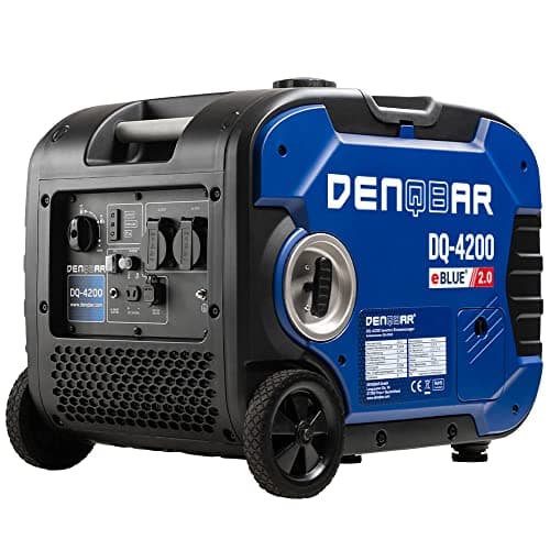 DENQBAR Groupe électrogène Inverter 4200 W Générateur portable insonorisé, DQ-4200 - Pour le camping, le garage, le chantier, le camping-car et comme groupe électrogène de secours