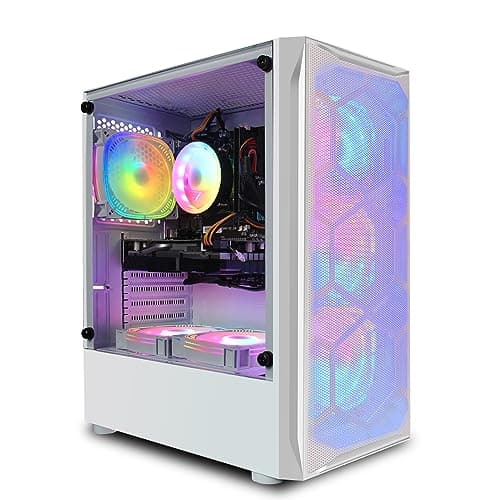 STGsivir PC Gamer Fixe,Ordinateur Gaming,RX 5600 XT 6Go GDDR6, Intel Core i7 jusqu'à 3.9GHz-32Go RAM, 1To SSD, 600M WiFi, BT 5,0, Ventilateur RGBx6, W10H64