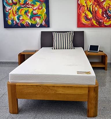 Dinaflex Matelas 120X180 MÉMOIRE DE Forme Marthe Aloe ÉPAISSEUR 17 CM,Housse Aloe Vera.FABRIQUÉ en Allemagne