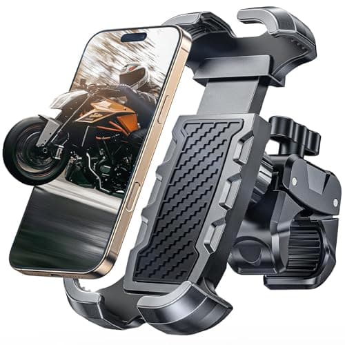 CIRYCASE Support Telephone Velo avec [Pince Robuste], [Protection Militaire] Support Téléphone Moto Rotatif à 360°, Rack d'Installation Porte Smartphone Velo/VTT/Scooter pour Téléphones 4,7-6,8 Pouces
