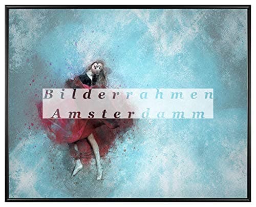 Homedecoration Cadre photo Amsterdam noir mat 33 x 98 cm Cadre en plastique avec verre synthétique 1 mm incassable transparent