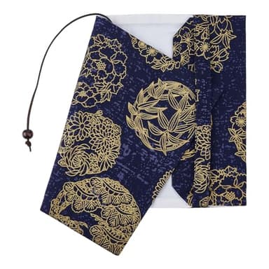 SUPERFINDINGS Protège Livre en Tissu Couverture de Livre de Poche A5 Couverture Rectangulaire Noire pour Scrapbook avec Tissu à Motif de Fleurs Pochette de Protection pour Livres à Couverture Rigide