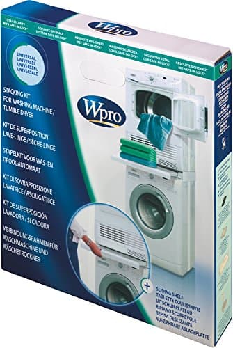 Wpro SKS101 Cadre de connexion pour machine à laver/sèche-linge Bauknecht 484000008436 480181701002 Cadre intermédiaire universel extensible comme Ignis Whirlpool Ikea (SKU : 1000026027-000)