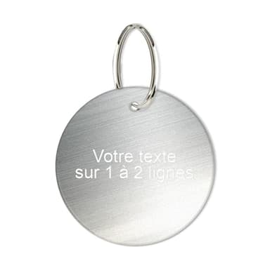 Mygoodprice Médaille Ronde pour chien chat et animaux gravée personnalisée en alu Argent 32mm