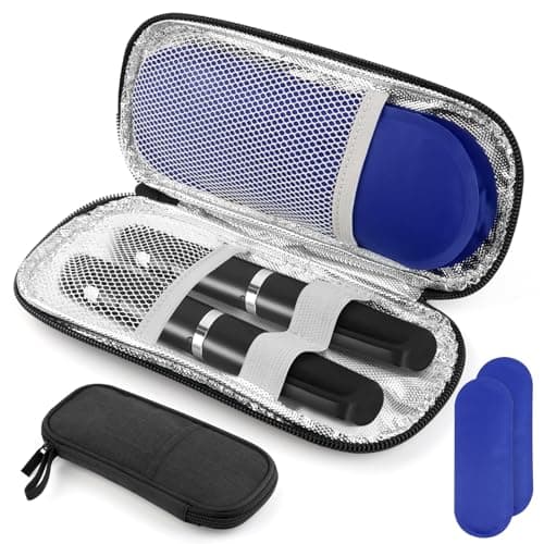 MXTIMWAN Insuline Trousse Isotherme Portable avec 2 Poches de Gel, Insuline Diabétique Voyage pour Organiser