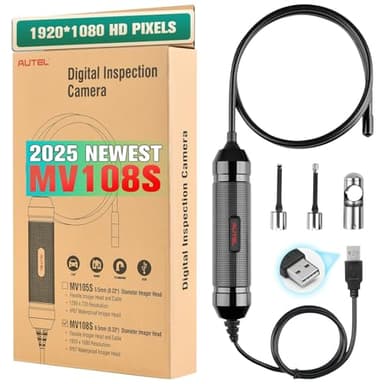 Autel MaxiVideo MV108S, Caméra Inspection portée vidéo MX808/MK808BT/DS808K/MP808BT/MK808TS Pro/MP808TS Pro/MS906TS/MS906BT/MS908P, 8,5 mm (0,33 '') de diamètre