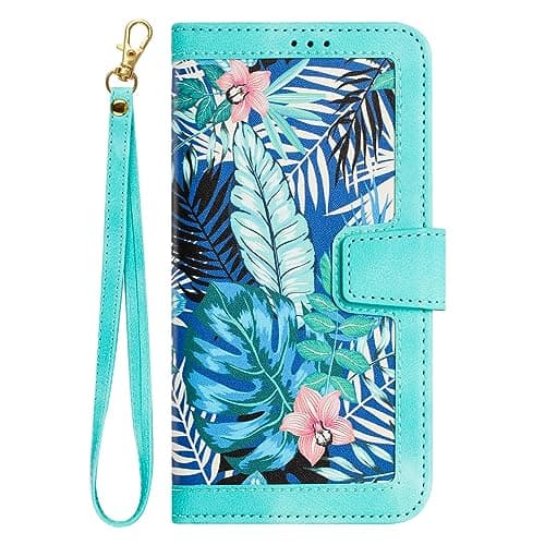 Coque pour Samsung Galaxy A54 5G Portefeuille Luxe Housse Floral Pochette de téléphone Fleurie étui à Rabat en Cuir Étui de Protection en Cuir PU Coque Flip Back Etui pour Samsung Galaxy A54 5G