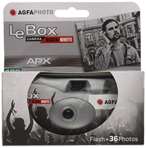 AGFA Photo 601020 - Appareil Photo Jetable LeBox Flash, 27 Photos, Objectif Optique 31 mm - Gris et Rouge