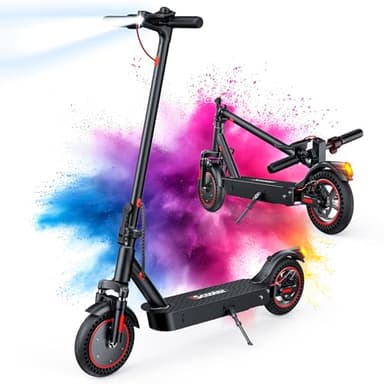 iScooter Trottinette électrique pour Adultes, Puissance maximale 800 W, nominale 500 W, autonomie Max 40 km, App Control, Batterie 10 Ah, Pneu 10", Charge de 120 kg, 4 Couches Amortissement, 3 Modes