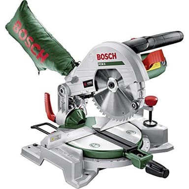 Scie stationnaire à onglets Bosch - PCM 8 (1200 W, livrée avec lame bois et sac à poussières)