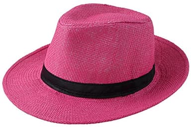 Miobo Chapeau Panama Mountain en Paille, Chapeau Bogart en Paille, Chapeaux de Paille pour l'été.