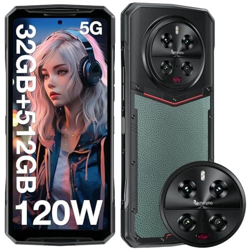 DOOGEE DK10 5G Telephone Portable Incassable 120Hz,32GB+512GB,Morpho Quadruple 64+50 MP, 6.67'' FHD+ Dimensity 8050 Smartphone Incassable,5150mAh/120W Charge,Android13 Smartphone Gaming,NFC/WiFi6-2024