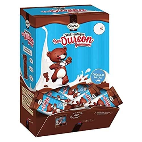 Cémoi - Distributeur L’Authentique Petit Ourson Guimauve, Chocolat au Lait – Fabriqué en France, 80 Pièces (920 kg)
