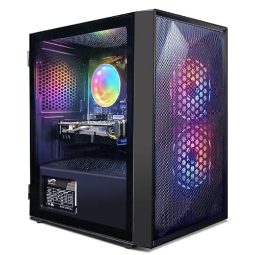 STGsivir PC Gamer Fixe,Ordinateur Gaming,Radeon R9 370 4Go, Core i5 3,3-3,7G, 16Go RAM, 512Go SSD, 600M WiFi, BT 5,0, Ventilateur RGBx2, W10H64