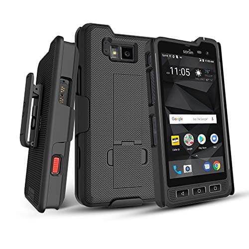 Sonim XP8 Étui avec Clip Ceinture Robuste avec Clip pivotant pour Sonim XP8 (AT&T FirstNet Sprint XP8800) Caractéristiques : Maintien sécurisé et béquille intégrée (Durable, fiable et légère)