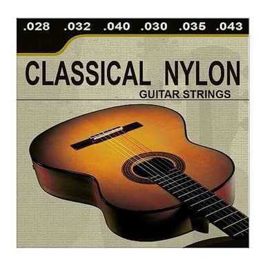 OcioDual Set Jeu de 6 Cordes Nylon Guitare Classique Classical Tie End Guitar GF80310