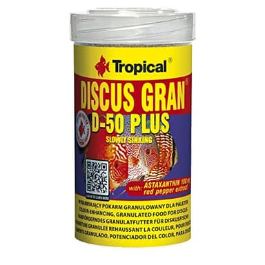 TROPICAL Discus Gran D-50 Plus 100ml / 44g - Nourriture granulés rehaussant la Couleur, pour Discus