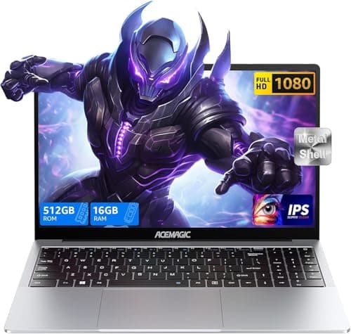 ACEMAGIC Ordinateur Portable 15.6 Pouces 16Go RAM 2666Mhz-3200Mhz DDR4 512Go SSD avec in-tel Twin Lake N150 BT5.0,USB 3,2,Mise à Niveau 2025