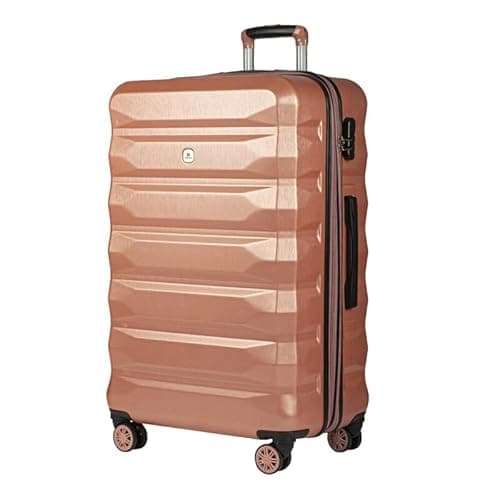 BEMON Grande Valise Rigide en Coque 4 Roues 85cm Nice Rose