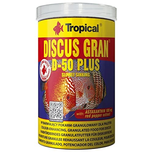 TROPICAL Discus Gran D-50 Plus 1000ml / 440g - Nourriture granulés rehaussant la Couleur, pour Discus