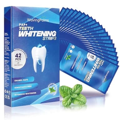 Bande Blanchiment Dentaire Whitening Strips: Kit Professionnel - 21 Applications 42 Bandes de Blanchiment Rapide, Douces pour les Dents