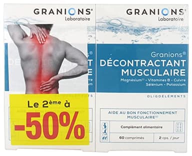 Granions Décontractant Musculaire Lot de 2 x 60 Comprimés