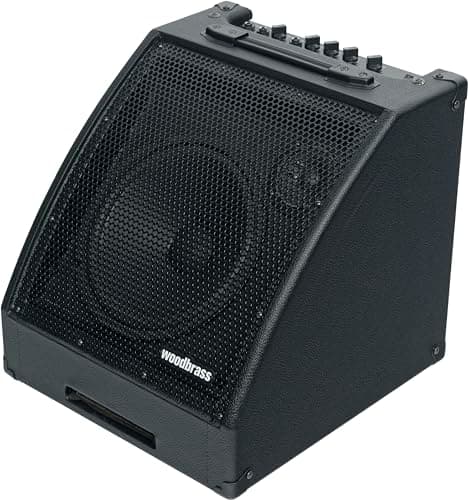 Woodbrass D30BT Amplificateur pour Batterie Électronique - Ampli Bluetooth 30W idéal pour Batteur débutant, Amateur, Pro - Puissant, Robuste, Pan incliné : Parfait pour Jouer à la Maison ou sur scène